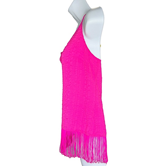 Lilly Pulitzer Neem Berry Sangria Strappy Fringe Textured Tank Top Blouse L EUC! - Picture 5 of 15